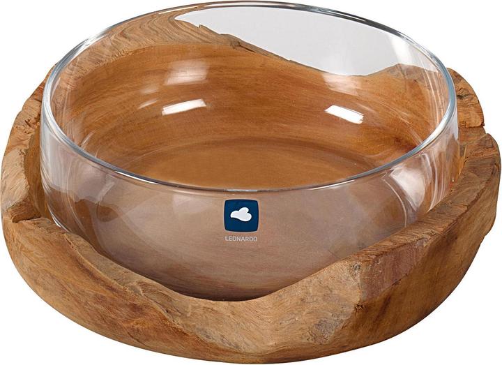 Immagine prodotto Leonardo Terra bowl con base in teak (21 x 29 x 30 cm)