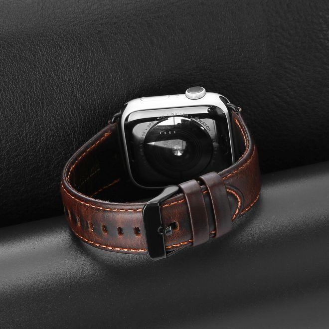 Produktbild Dux Ducis Business Series Echtleder Ersatz Armband (44 mm, 45 mm, 42 mm, Echtleder, Apple Watch Series 7, Apple Watch Series 8, Apple Watch Series 9, Apple Watch SE, Apple Watch Series 1, Apple Watch Series 2, Apple Watch Series 3, Apple Watch Series 4, Apple Watch Series 5, Apple Watch Series 6)