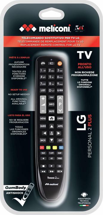 Immagine prodotto Meliconi Gumbody Personal 2 Plus (Telecomando specifico per il dispositivo, Miracolo)