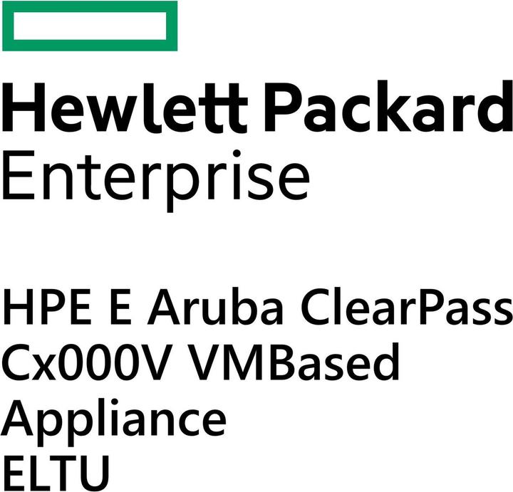 HPE E Aruba ClearPass Cx000V VM-Based, Appliance, E-LTU (1 Geräte)