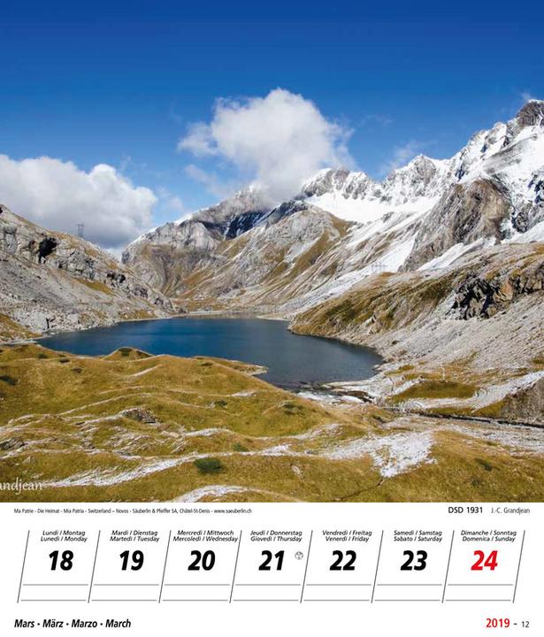 Produktbild Novos Bildkalender Ma Patrie/Die Heimat/Mia patria/Switzerland