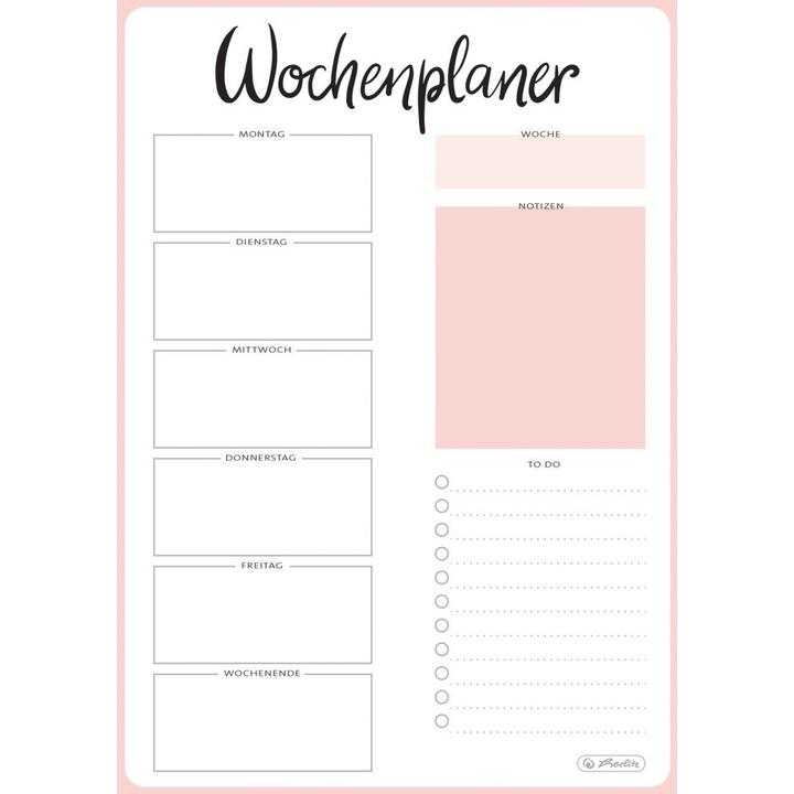Productafbeelding Herlitz Wochenkalender A5 2025 52 Blatt, 1 Woche/1 Seite (A5, Duits)