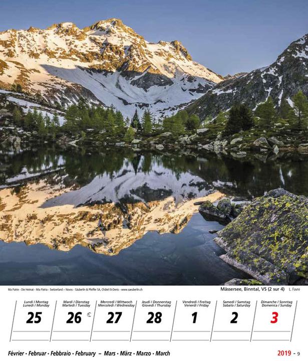 Produktbild Novos Bildkalender Ma Patrie/Die Heimat/Mia patria/Switzerland