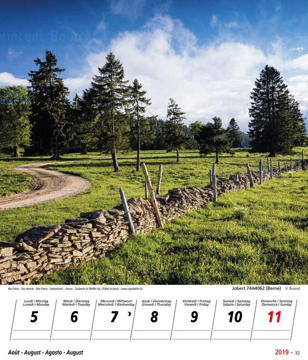 Produktbild Novos Bildkalender Ma Patrie/Die Heimat/Mia patria/Switzerland
