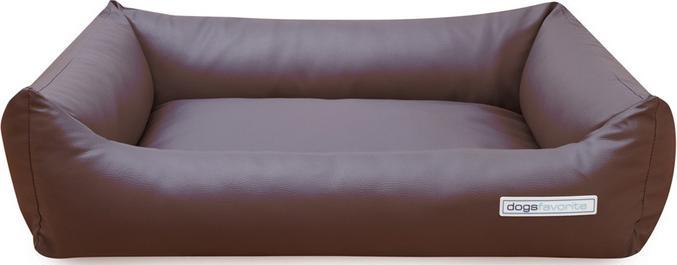 Actual product image DogsFavorite Dog bed imitation leather brown, size XL (Dog)