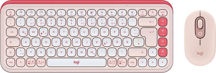 Actual product image Logitech POP ICON COMBO - ROSE - DEU - CENTRAL-419 (DE, Wireless)