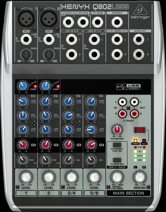 Behringer Xenyx 802usb (Studio- und Livemixer)