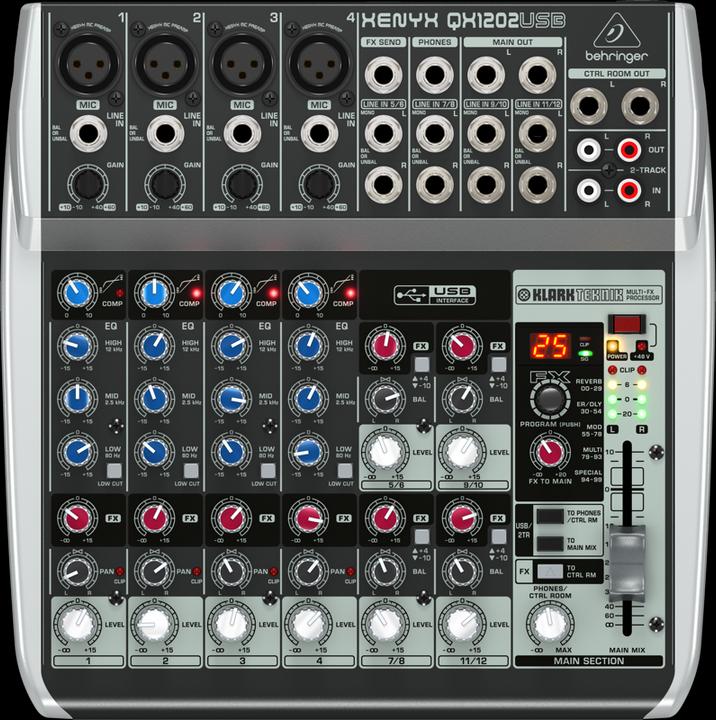Behringer Xényx Qx1202usb (Studio et mixeur live)