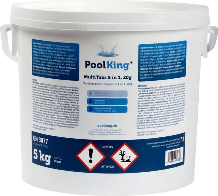 Produktbild Poolking MultiTabs 5 in 1, 20g Tabs 5kg (5000 g)