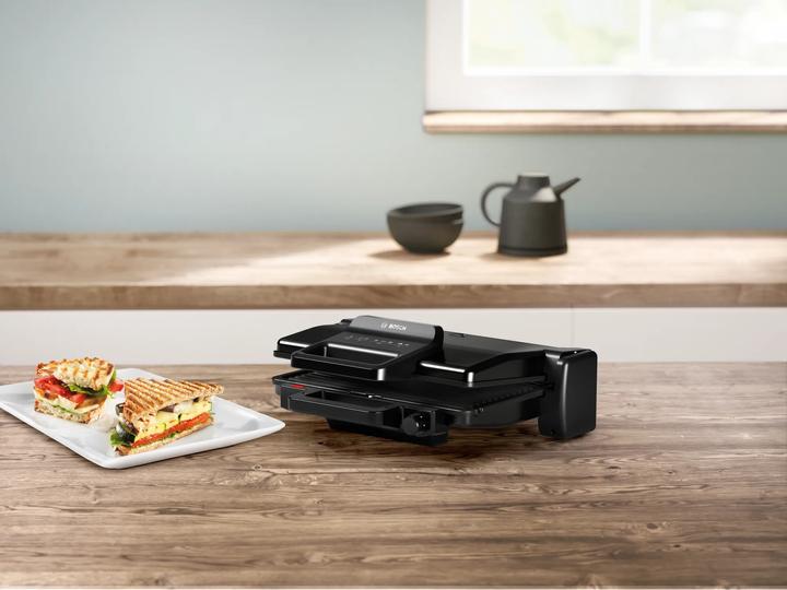 Produktbild Bosch Hausgeräte Bosch TCG3323 Tischgrilkl schwarz, Kontaktgrill 200Watt (EU-Stecker)