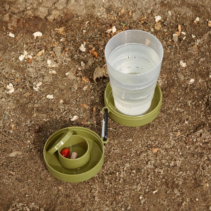 Produktbild Kikkerland Collapsible Tumbler w Pill Compart (CU340)