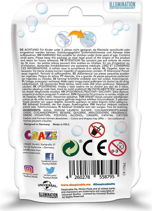 Actual product image Craze Magic bath confetti Minions