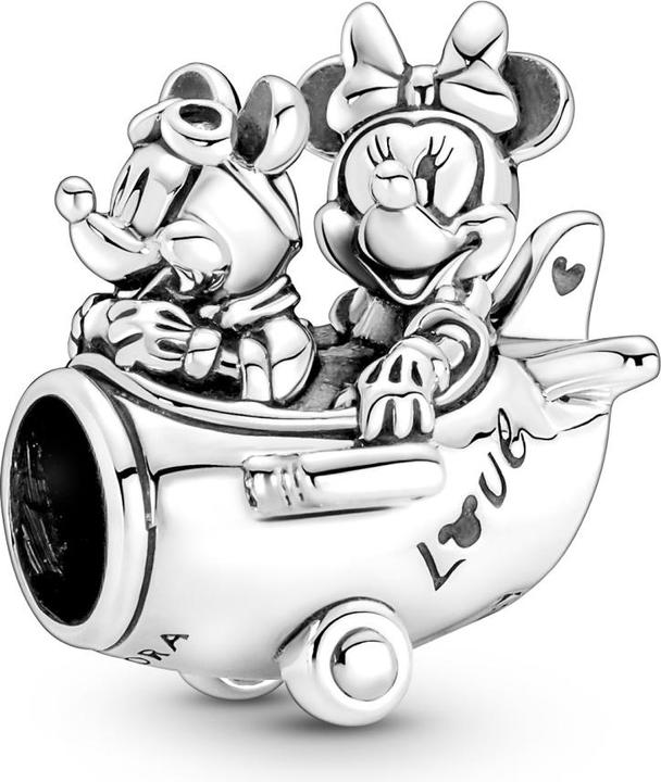 Pandora Charm Disney Mickey Mouse & Minnie Mouse Flugzeug (Sterling Silber 925)