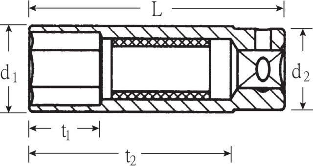 Image du produit Stahlwille 4606 Douille pour bougie d'allumage 3/8 18-11/16 mm- (18 mm)