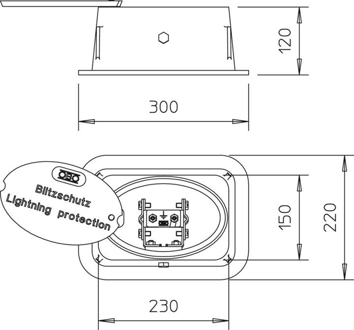 Immagine prodotto OBO Bettermann OBO 5700 SP Scatola di disconnessione del pavimento con Tre incorporato