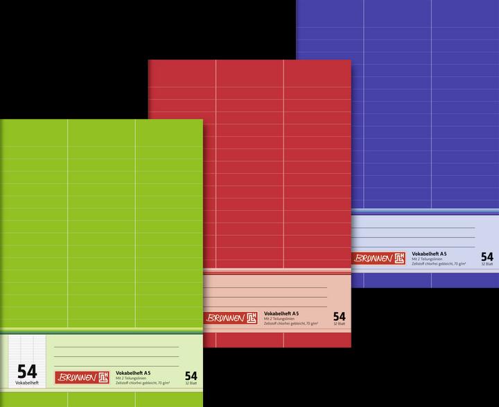 Actual product image Vocabulary book, ruled 54 DIN A5 without margin, 32 sheets (A5, Lined)