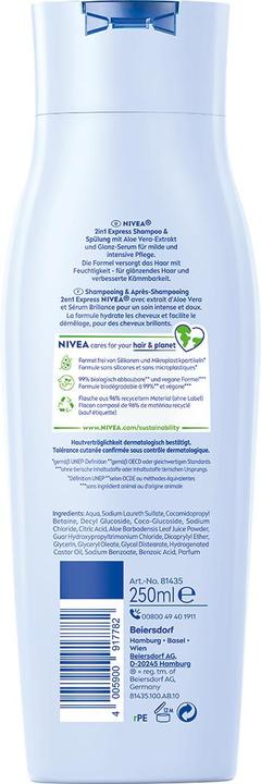 Produktbild NIVEA 2in1 Express pH-Balance (250 ml, Flüssiges Shampoo)
