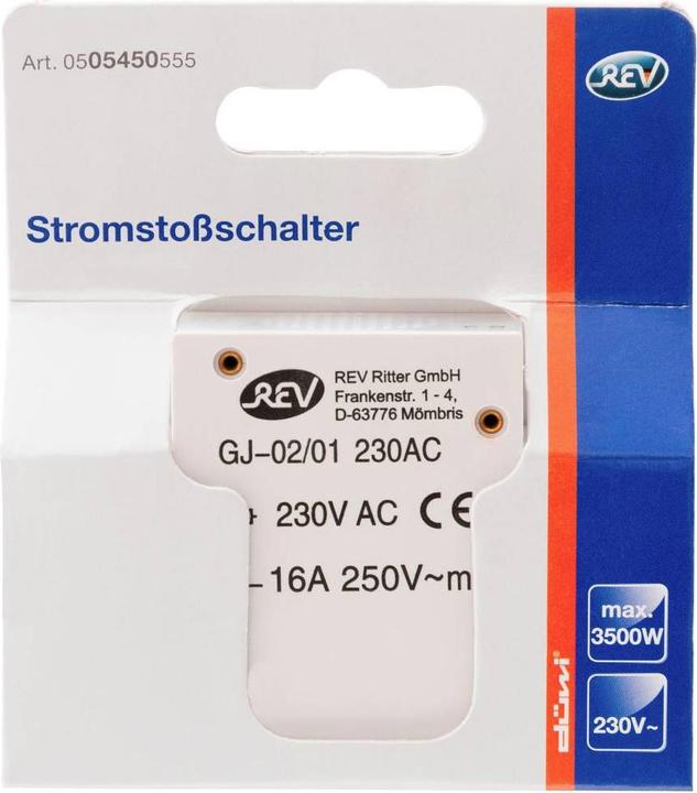 Produktbild REV Stromstoss-Schalter Hutschiene Stromstossschalter Verteiler16A 230 V 16 A 350