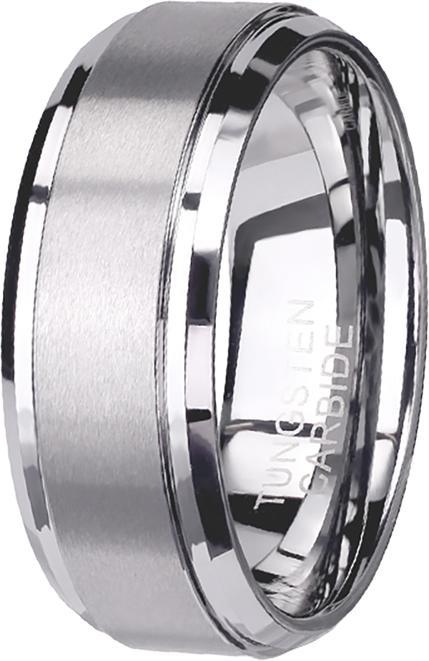 Immagine prodotto Star Piercing Anello in argento spazzolato al centro (Tungsteno, senza ottone)