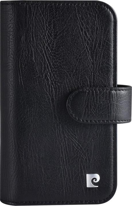 Actual product image Pierre Cardin Case iPhone 13 Mini - Genuine leather book case black & 6 card slots (Apple iPhone 13 mini)
