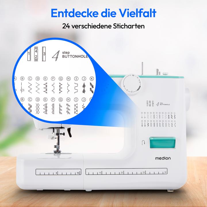 Actual product image Medion LIFE® SM60 free-arm sewing machine (MD10689)