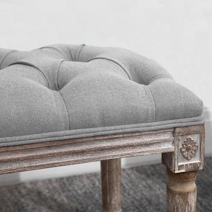 Actual product image Homcom Vintage-style upholstered bench (81 cm)