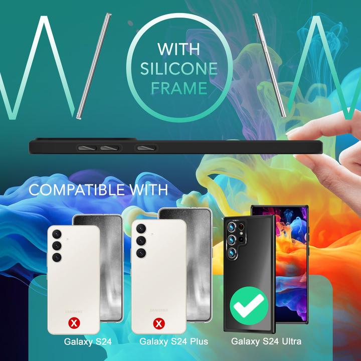 Produktbild Nalia Semi-Transparente Hybrid Hülle mit Schutzrahmen (Samsung Galaxy S24 Ultra)