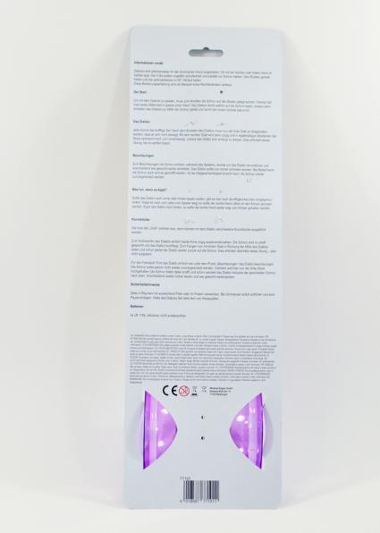 Actual product image Kögler Diabolo transparent with light in 3 colours H: 10cm W: 11.2cm L: 40cm