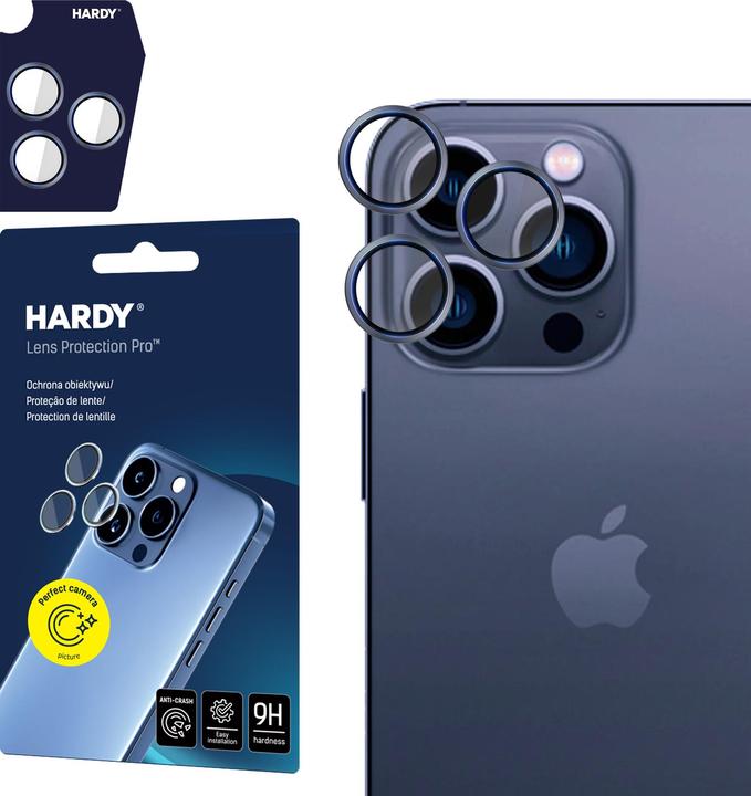 Produktbild 3MK HARDY Lens Protection Pro Glass für Apple iPhone 15 Pro Max - Blau (Apple iPhone 15 Pro Max)