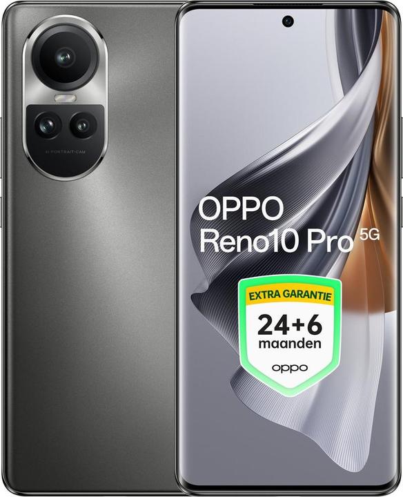 Actual product image OPPO Reno10 Pro - 256GB - Silvery Grey - Extra warranty 24+6 months! (256 GB, Silvery grey, 6.70", 50 Mpx, 5G)