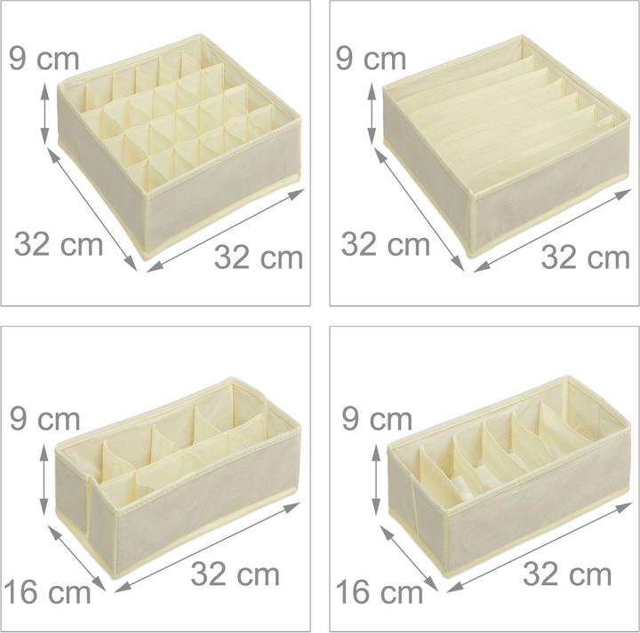 Produktbild Relaxdays Unterwäsche Organizer (32 x 32 x 9 cm, 9.20 l)
