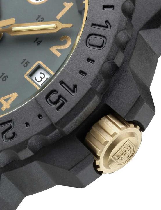 Actual product image Luminox XS.3508.GOLD Navy Seal Diver (Swiss made, Diving watch, Rotating bezel left)