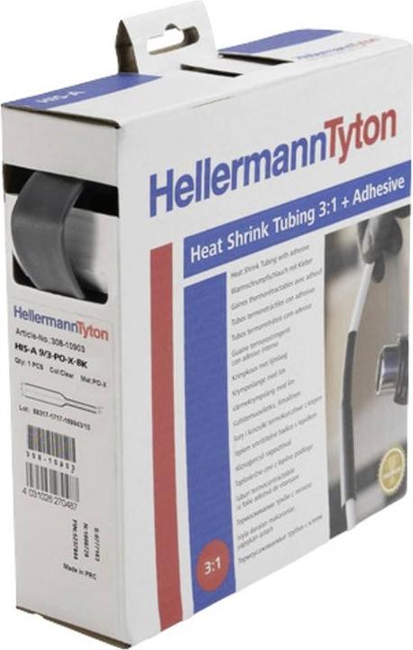Actual product image HellermannTyton Heat shrink box black 18 mmx6 mmx4 m (1 x)