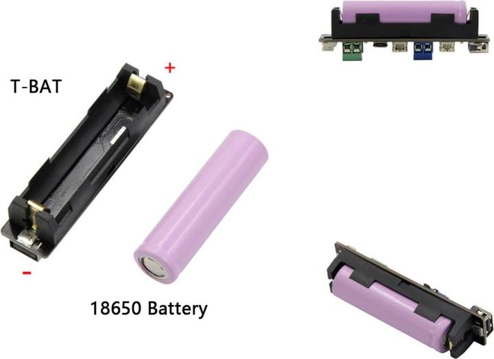 Actual product image Lilygo TTGO T-BAT 18650 Battery Compartment with CN3065 Solar Power Manager