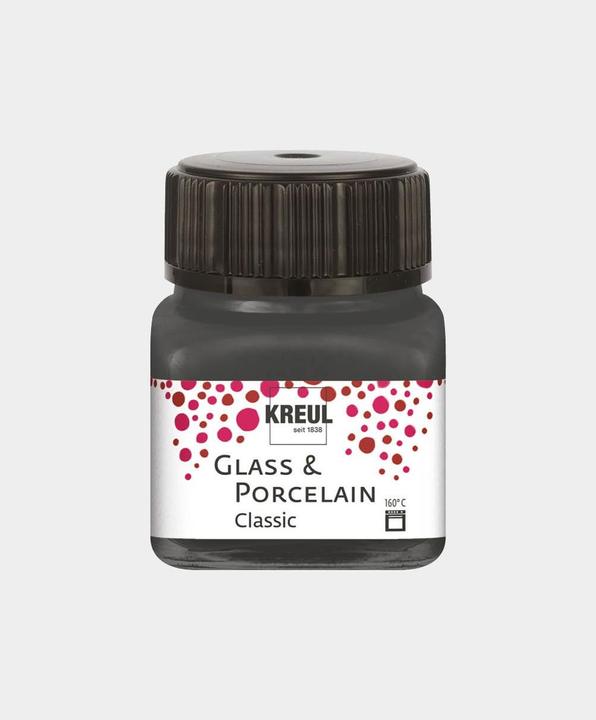 Immagine prodotto Kreul Vetro e Porcellana Classico, vernice per porcellana e vetro (Grigio, 20 ml)
