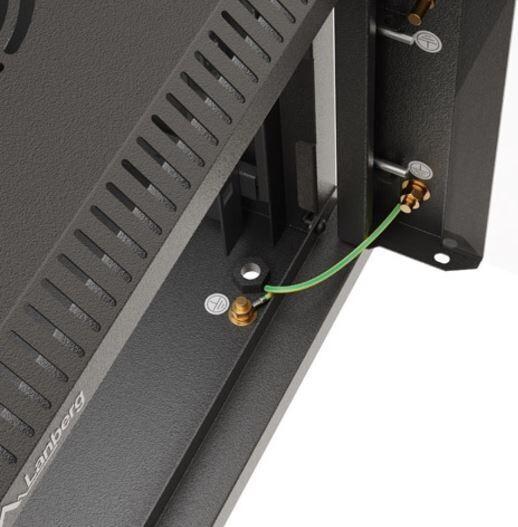 Actual product image Lanberg Szafa Instalacyjna Rack Wisząca 10 6u 300x300 Czarna Drzwi Przeszklone (Flat Pack) (6 RU, 10 inch rack)