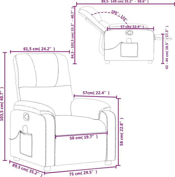 Image du produit VidaXL Fauteuil de massage beige microfibre,Couleur : beige,Matériau
