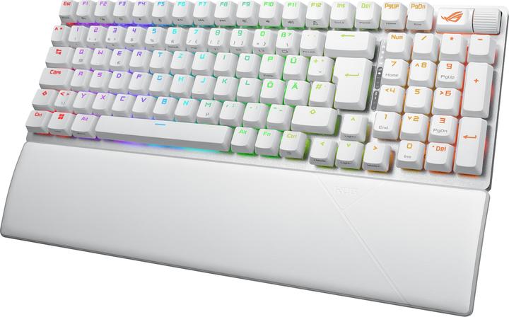 Produktbild ASUS Keyboard ROG Strix Scope II 96 Wireless White (DE, Kabellos, Kabelgebunden)