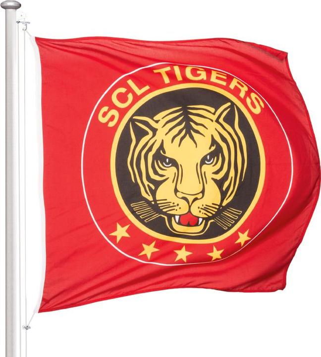 Actual product image Keller Fahnen Sportfahne SCL Tigers official Superflag® 150x150 cm