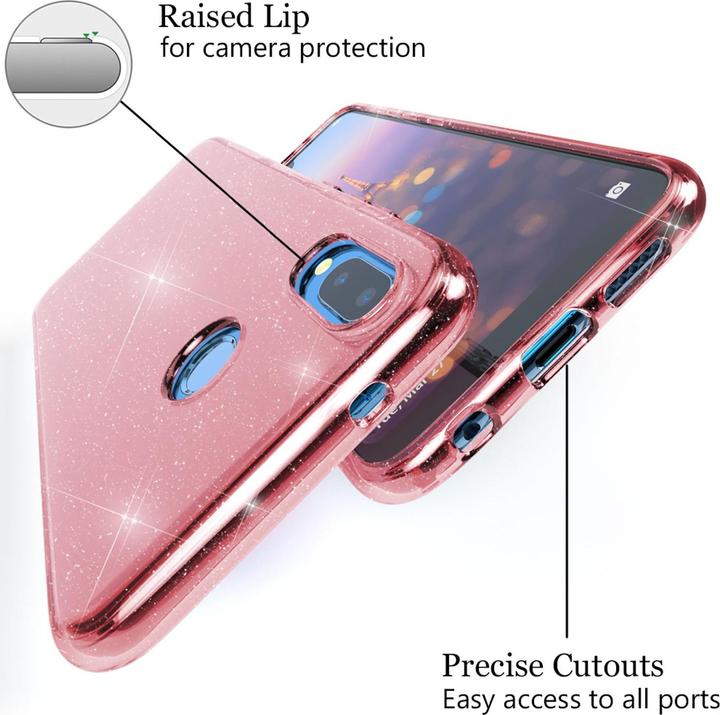 Produktbild Nalia Klare Glitzer Silikon Hülle (Huawei P20 Lite)