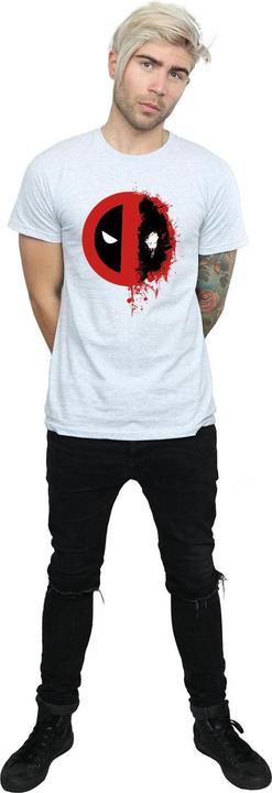 Actual product image Mens Deadpool Split Splat Logo T-Shirt (XXL)