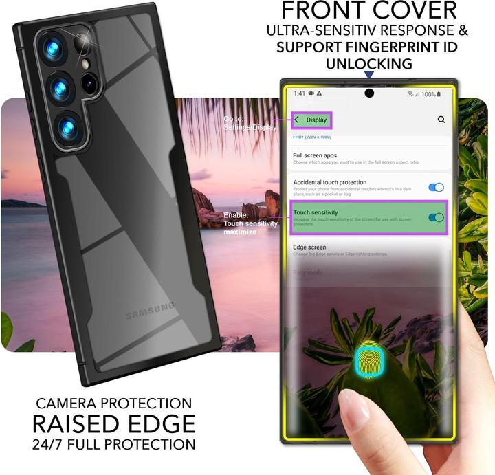 Actual product image Nalia Clear 360 Degree Hybrid Envelope (Samsung Galaxy S23 Ultra)