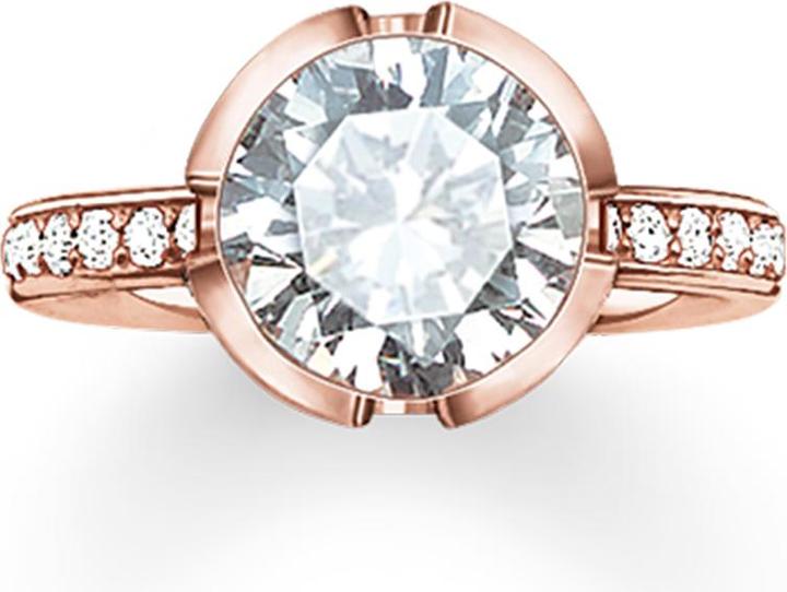 Immagine prodotto Thomas Sabo Anello con zirconi placcati oro rosa TR2037-416-14 (52, 925 Argento)