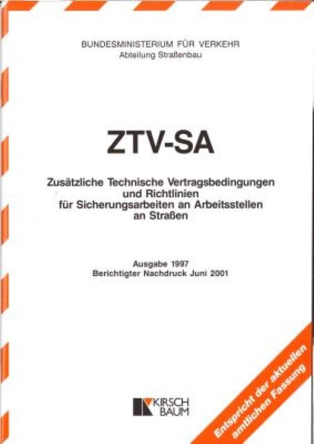 Etichetta energetica ZTV-SA Zusätzliche Technische Vertragsbedingungen und Richtlinien für Sicherungsarbeiten an Arb (Tedesco, Casa editrice Kirschbaum, 2001)