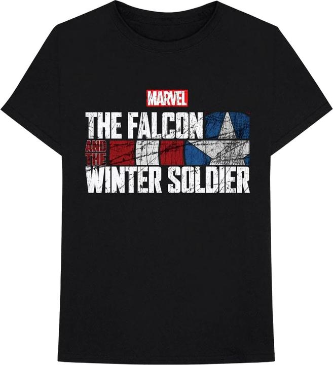 Image du produit T-shirt unisexe adulte Falcon & Winter Soldier Text Cotton Logo (XXL)