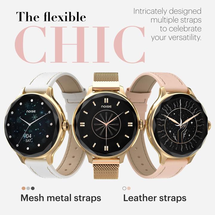 Actual product image Noise NoiseFit Diva Smartwatch Pearl White