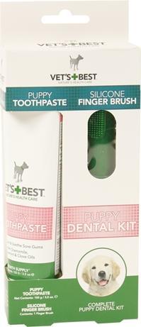 Actual product image Vet's Best Puppy Tandpasta Met Vingerborstel Kit (Dog)