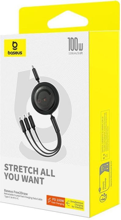 Produktbild Baseus USB Typ C – Micro USB B, Lightning, USB Typ C (1.10 m, USB 2.0)