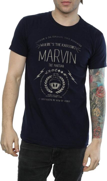 Actual product image Looney Tunes Mens Where's The Kaboom Marvin The Martian Cotton T-Shirt (XXL)