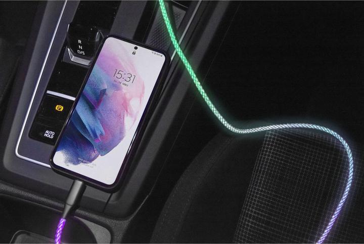 Image du produit Ansmann Câble USB-A / USB-C avec éclairage LED 100cm 1700-0158 (1 m, USB 3.0)
